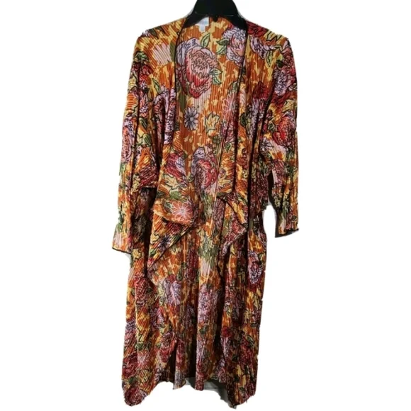 LuLaRoe Orange and Pink Floral Tunic - Picture 1 of 8